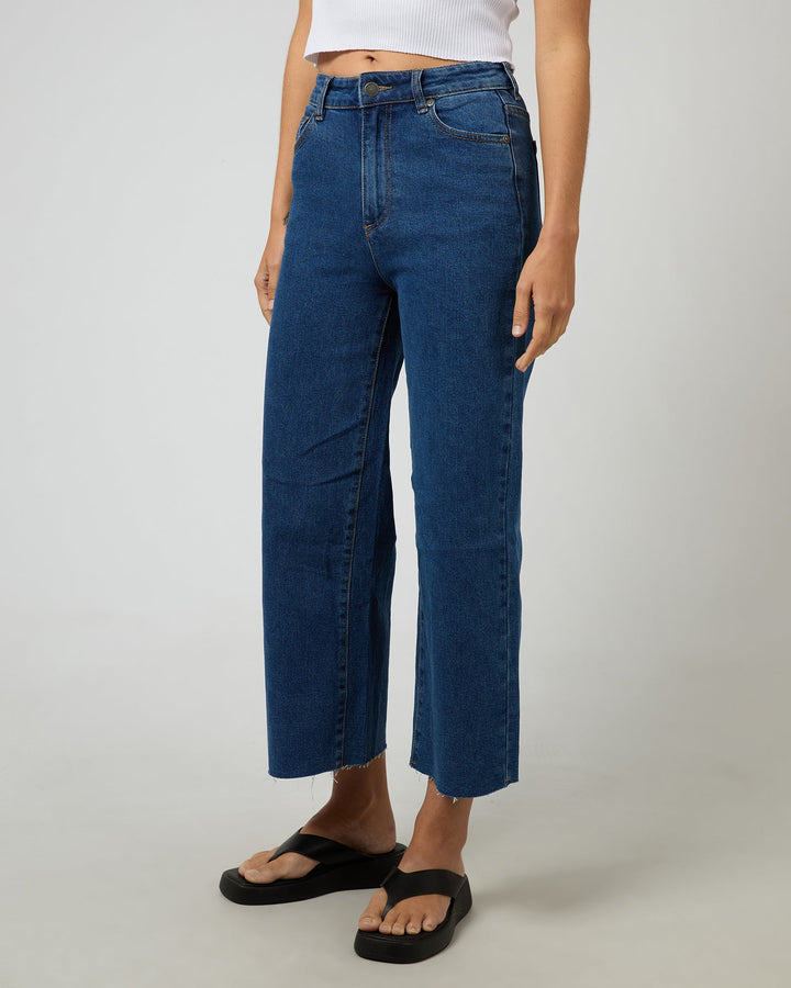 All About Eve Charlie High Rise Wide Leg Jean Mid Blue