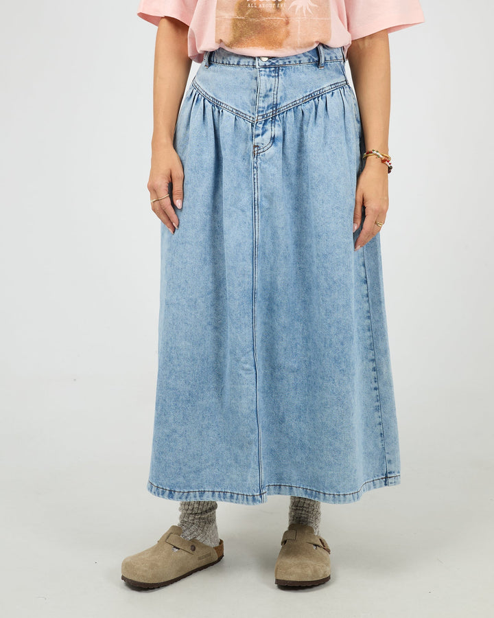 All About Eve Arlo Maxi Skirt Light Blue