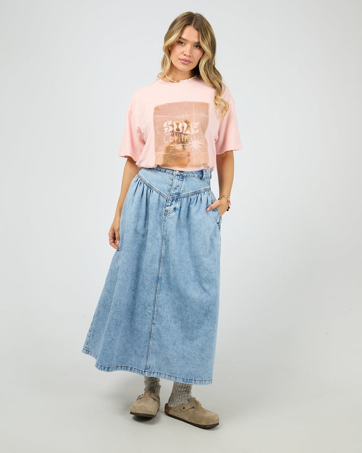 All About Eve Arlo Maxi Skirt Light Blue