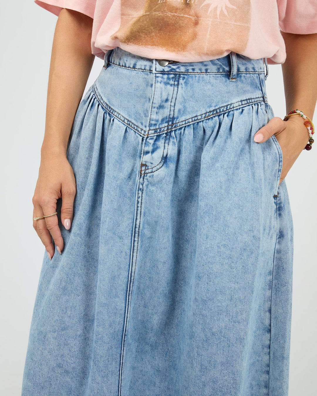 All About Eve Arlo Maxi Skirt Light Blue
