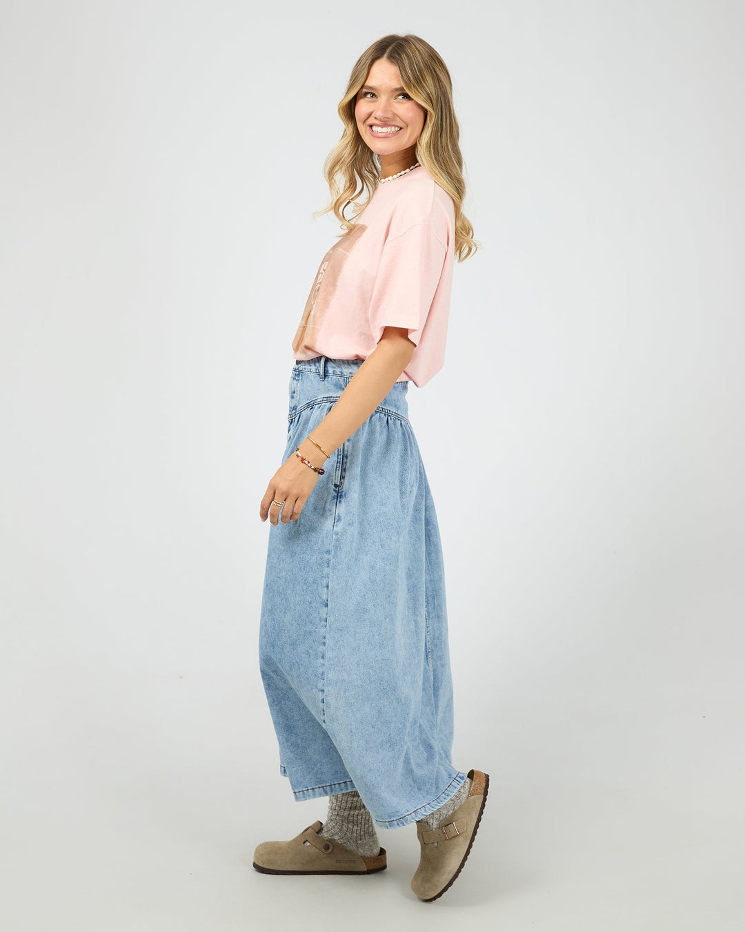 All About Eve Arlo Maxi Skirt Light Blue