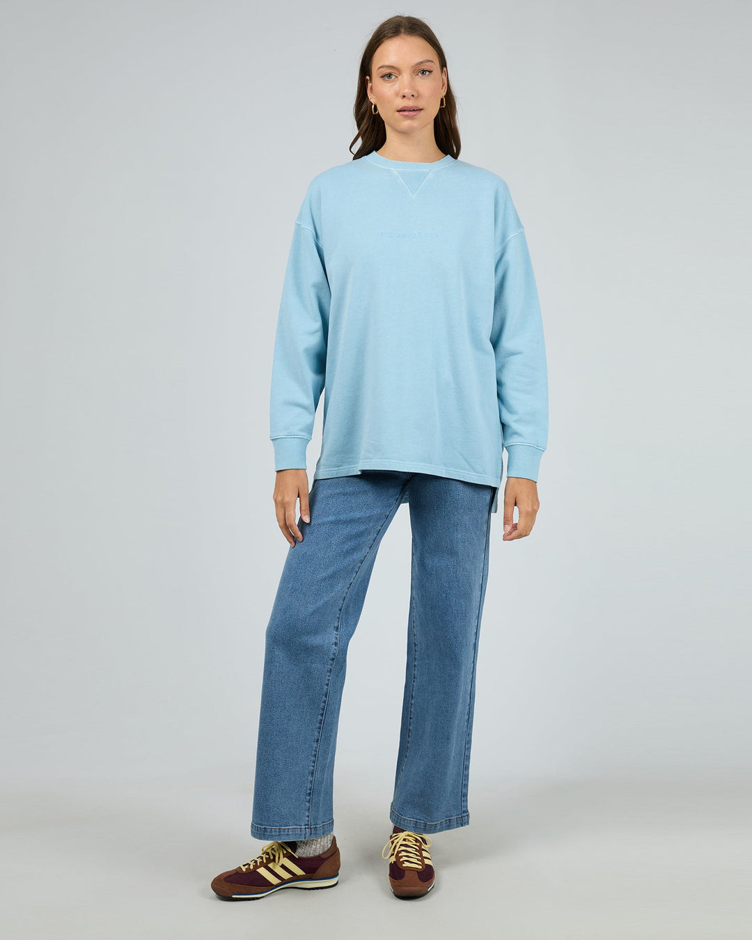 All About Eve AAE Washed Relaxed Crew Vintage Blue