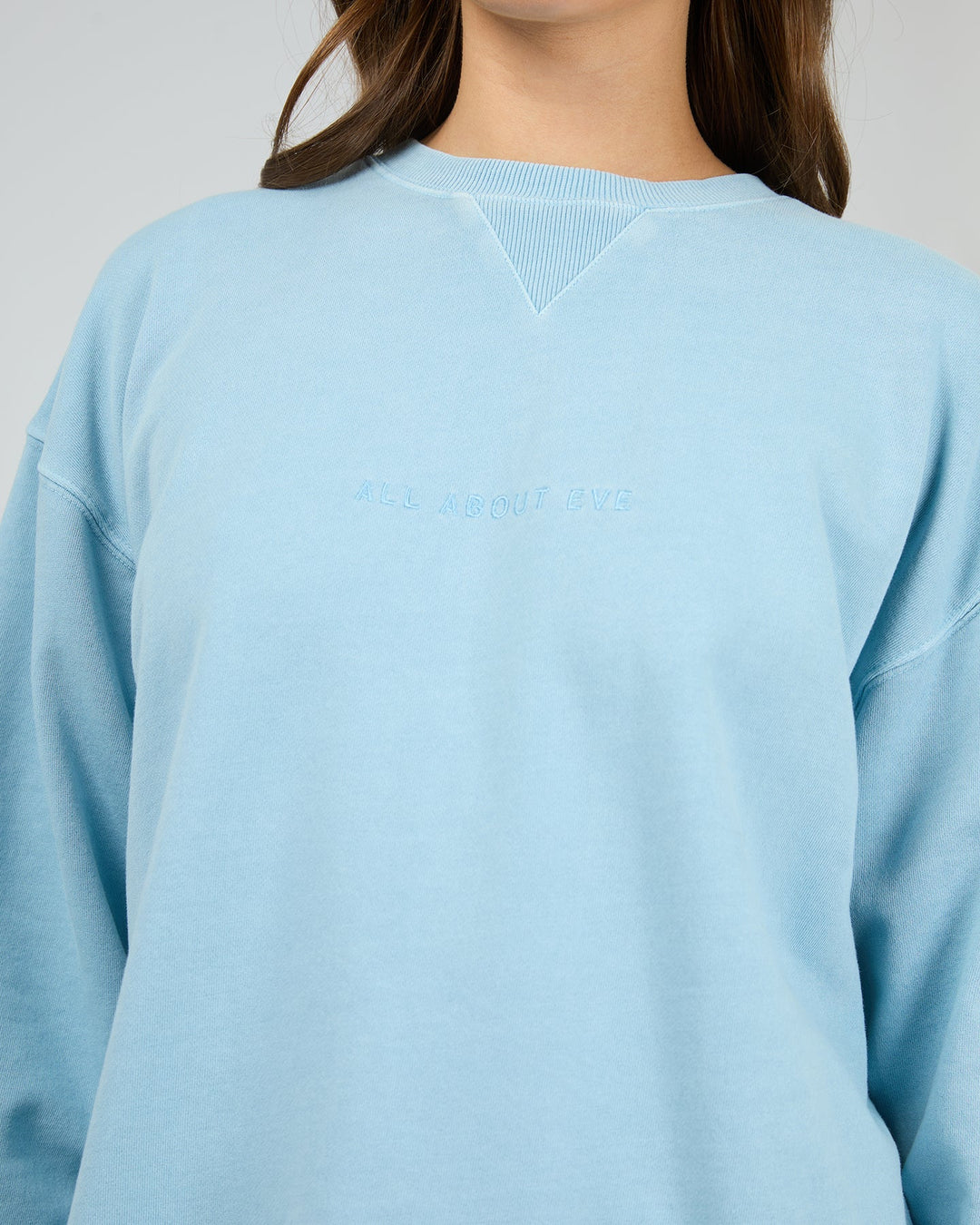 All About Eve AAE Washed Relaxed Crew Vintage Blue