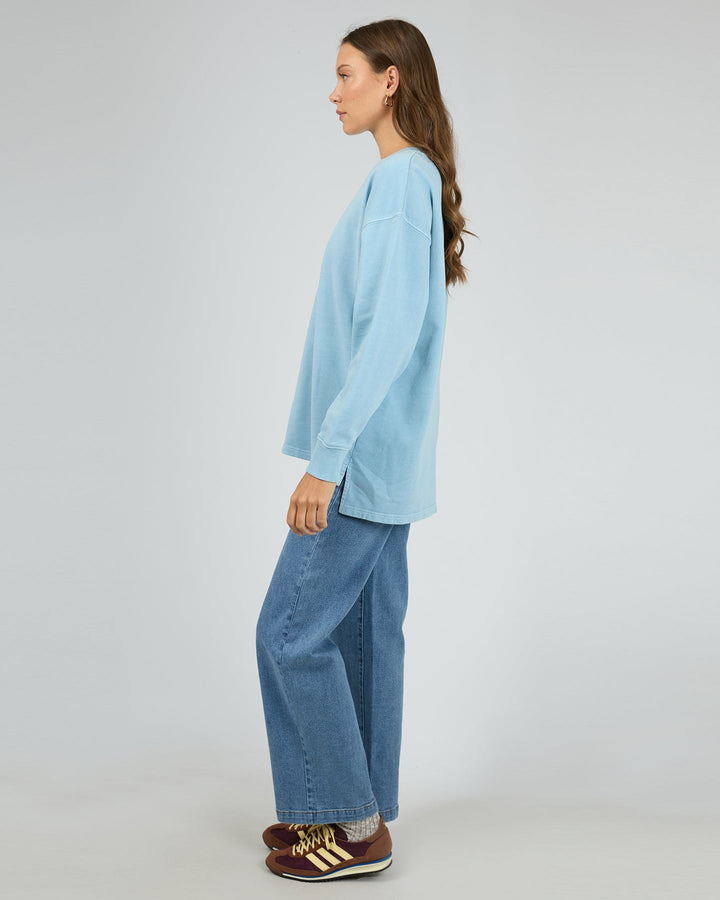 All About Eve AAE Washed Relaxed Crew Vintage Blue