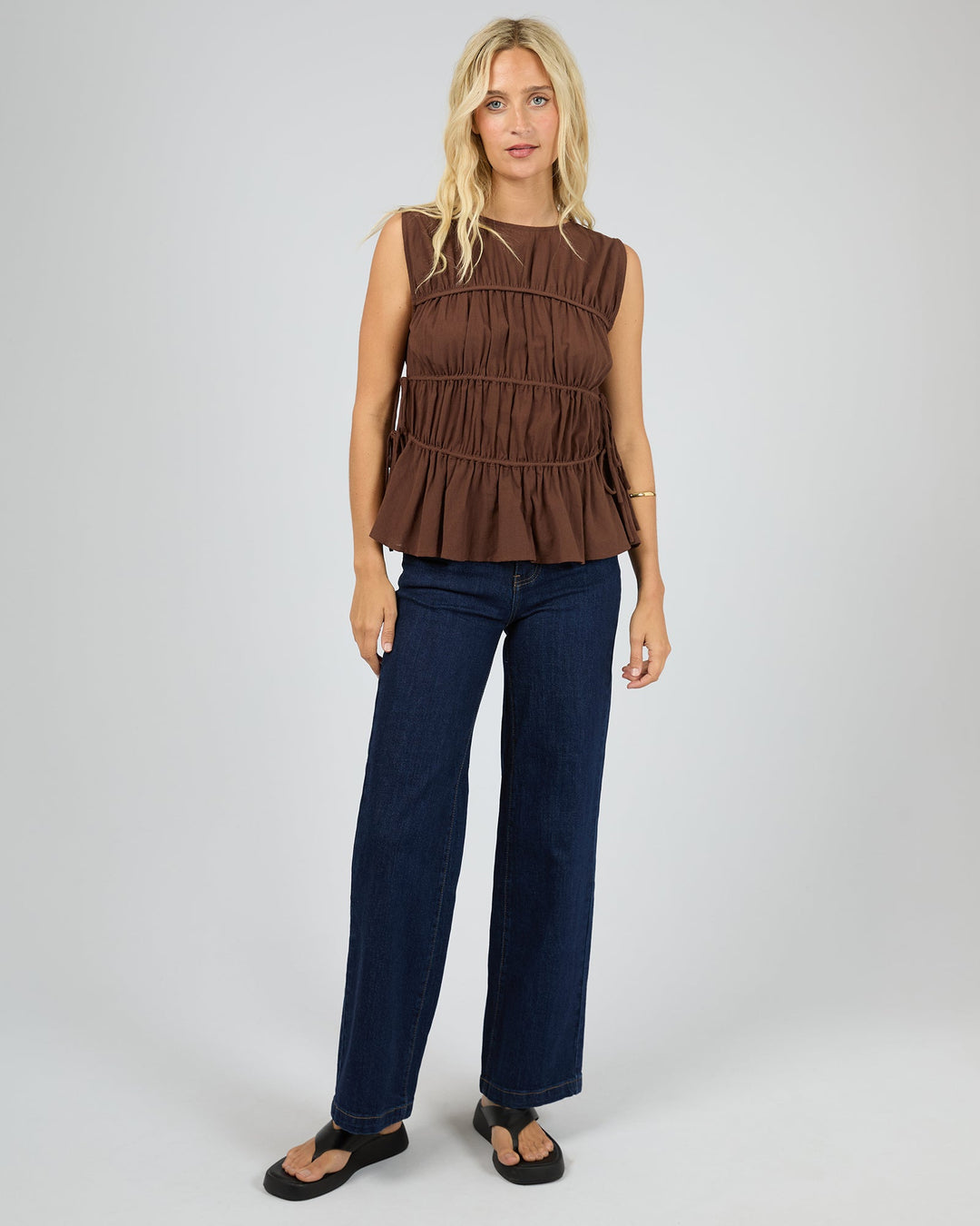 All About Eve Lou Lou Tie Top Brown