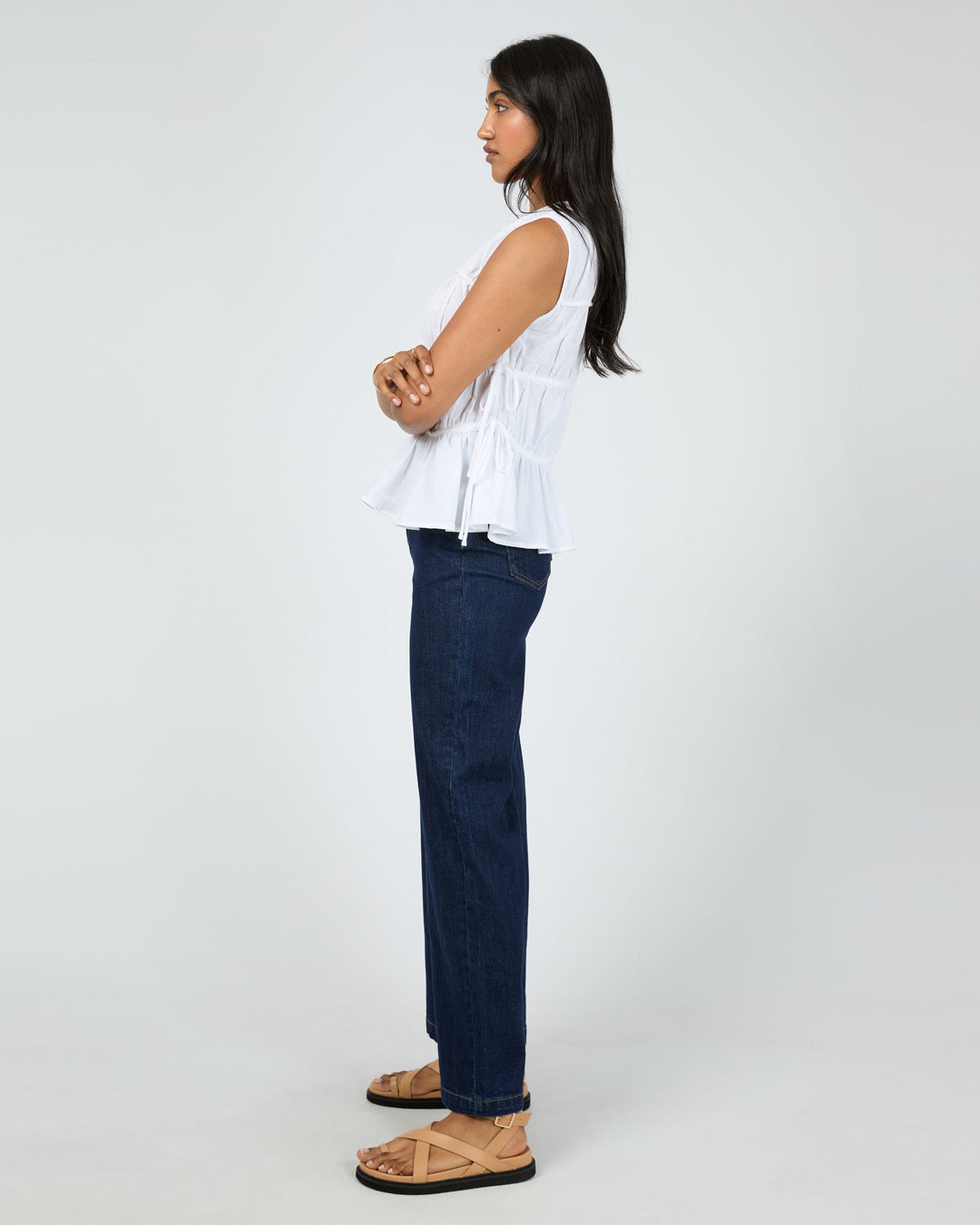 All About Eve Lou Lou Tie Top White