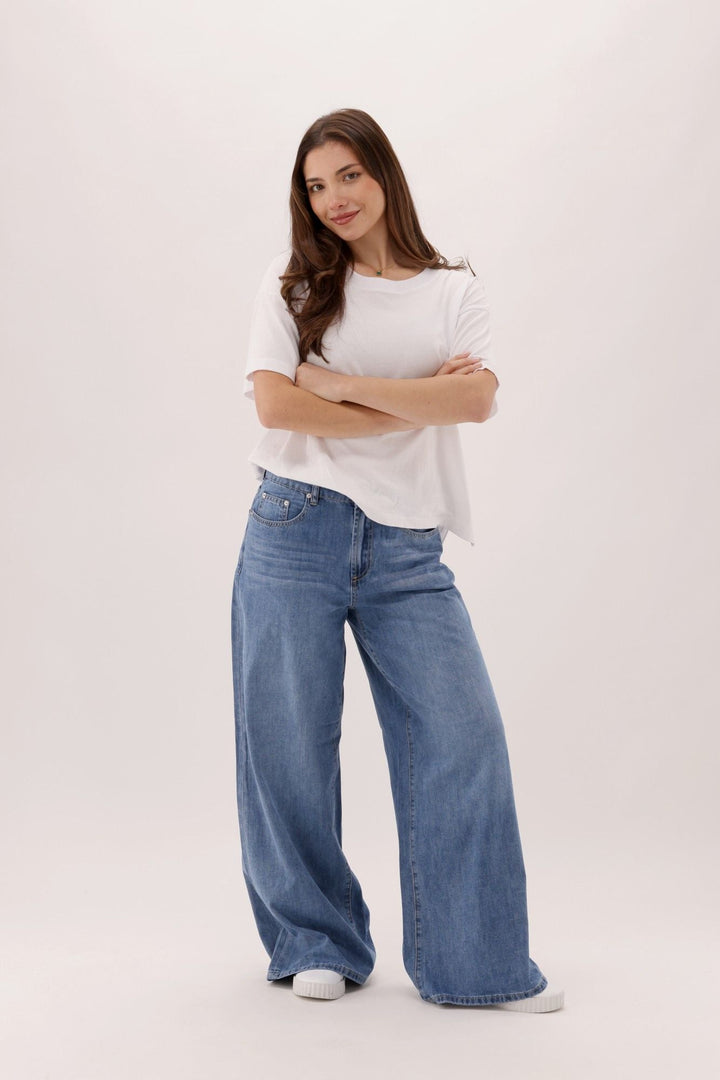 Ayva Kovarn Wide Leg Palazzo Jean Blue