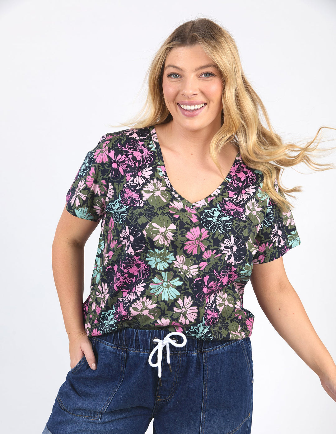 Elm Florentina Vee Tee Navy