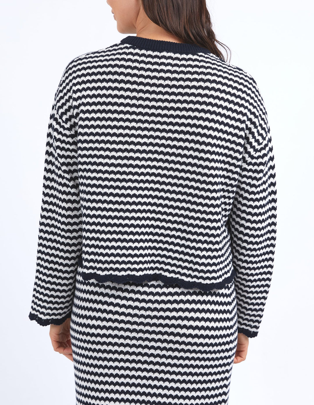 Elm Rosie Stripe Knit Navy/White