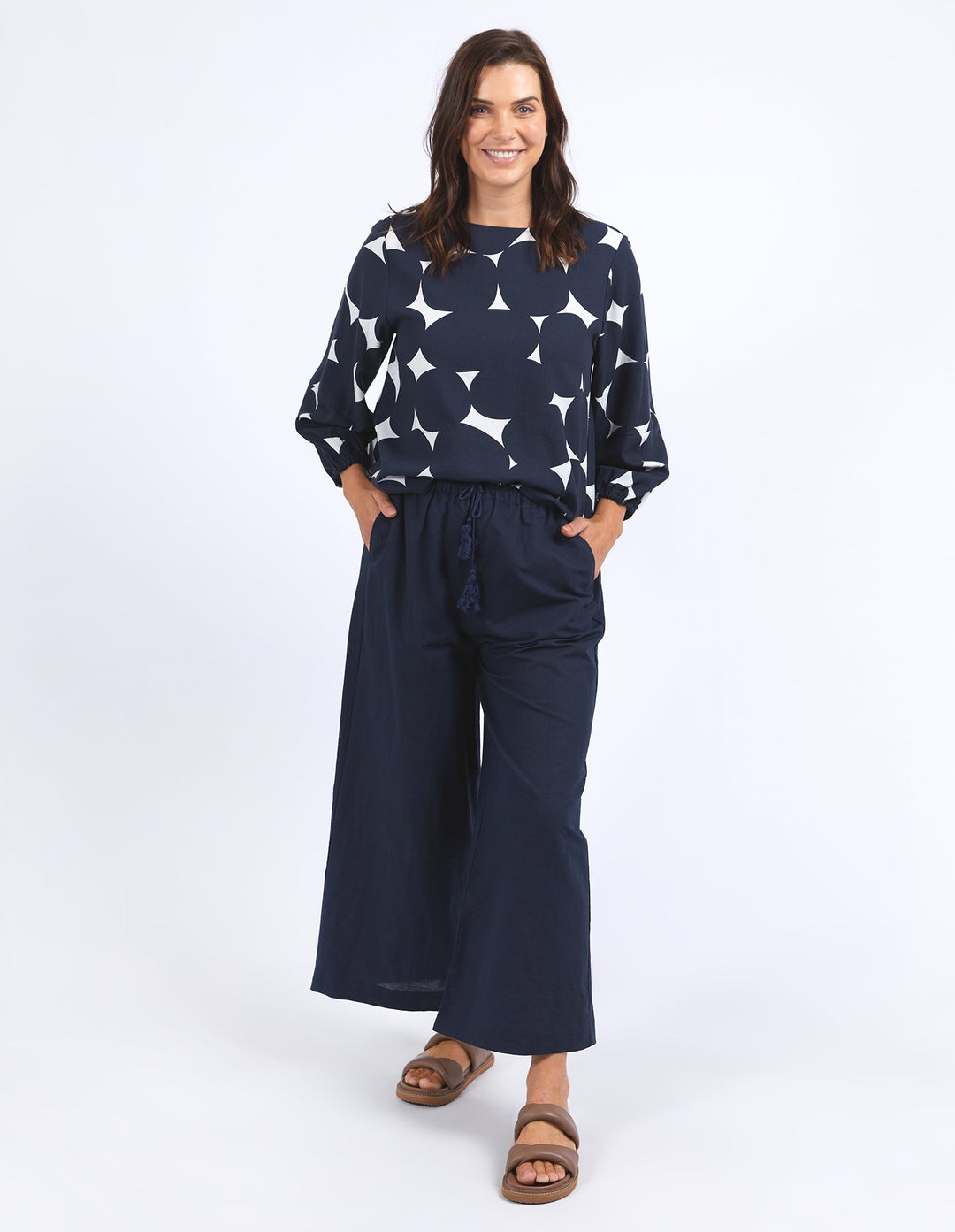 Elm Demi Spot Top Spot Print