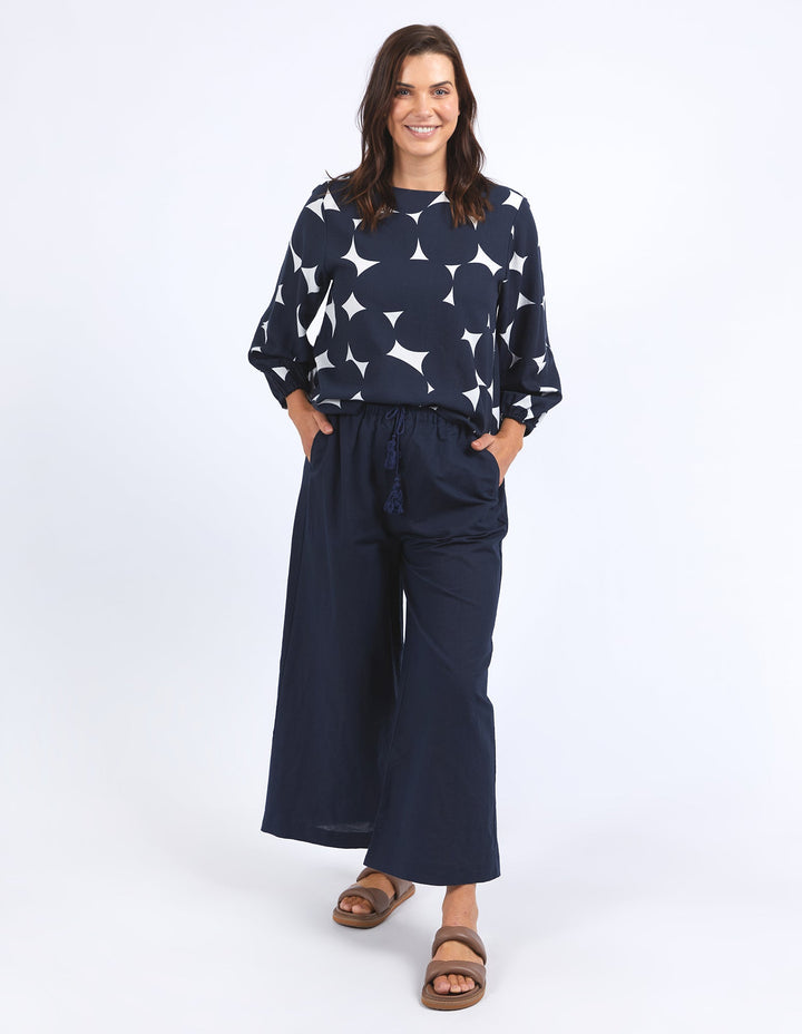 Elm Demi Spot Top Spot Print
