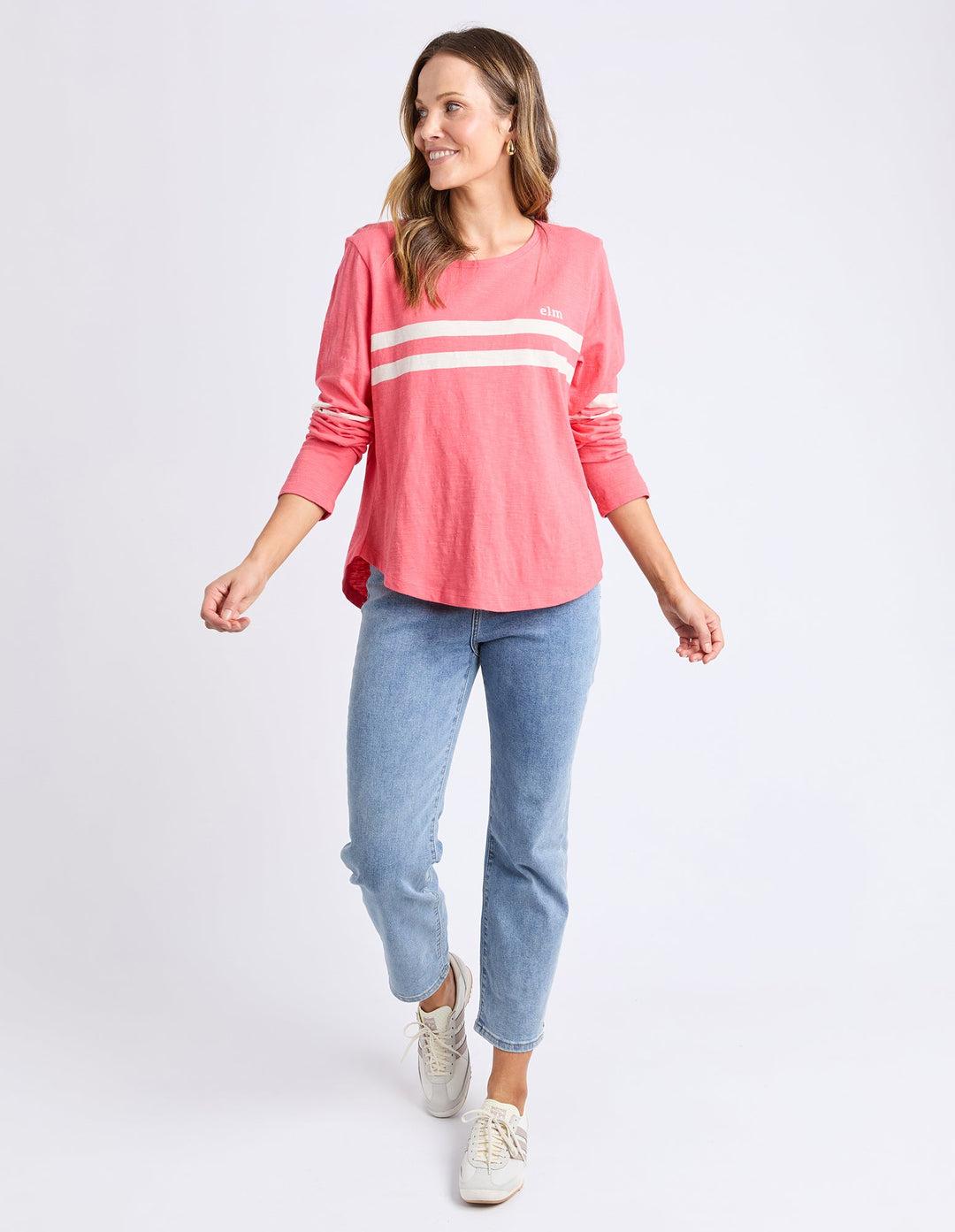 Elm Adora Long Sleeve Tee Cosy Coral