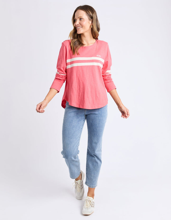 Elm Adora Long Sleeve Tee Cosy Coral