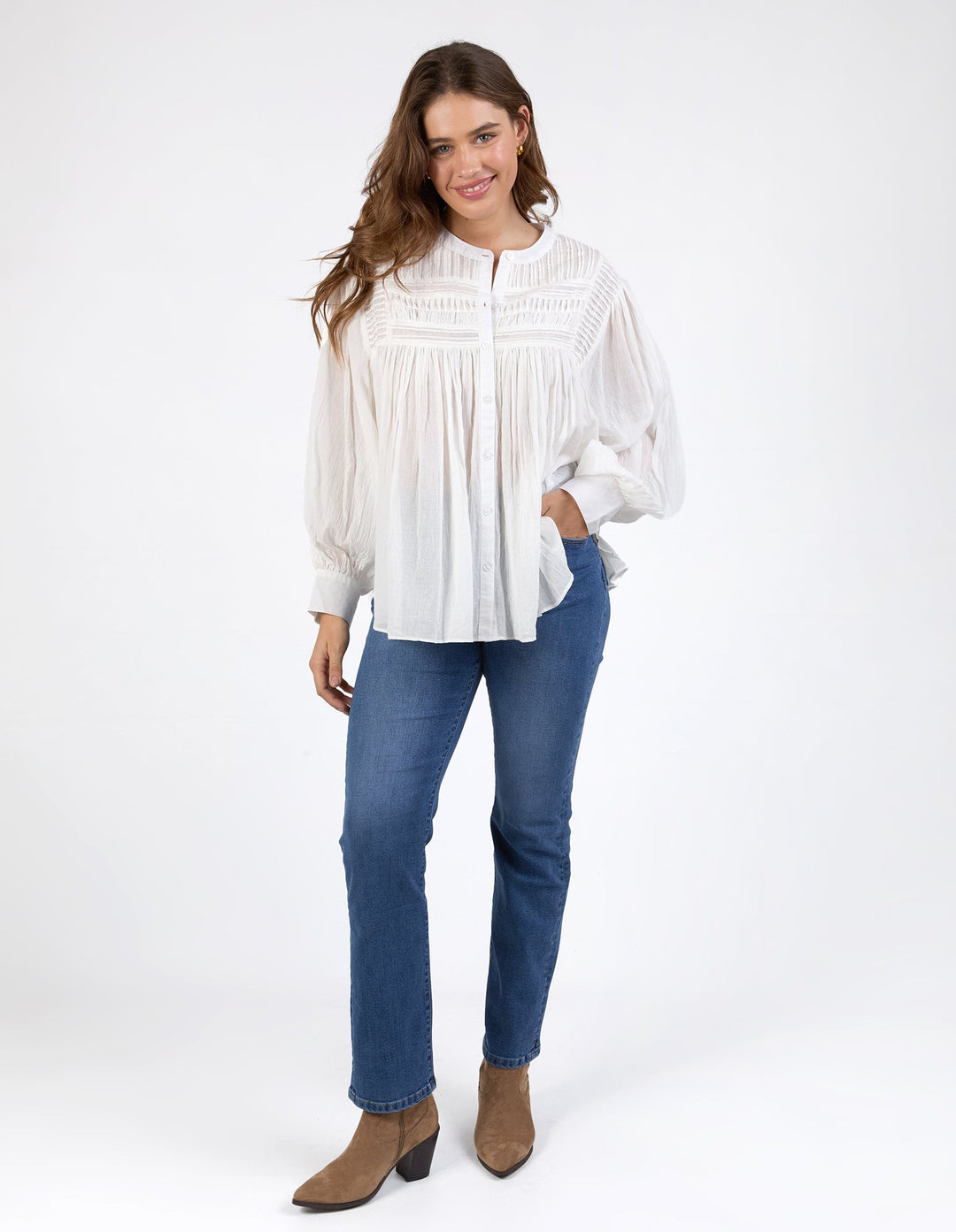 Elm Montana Blouse Marshmallow