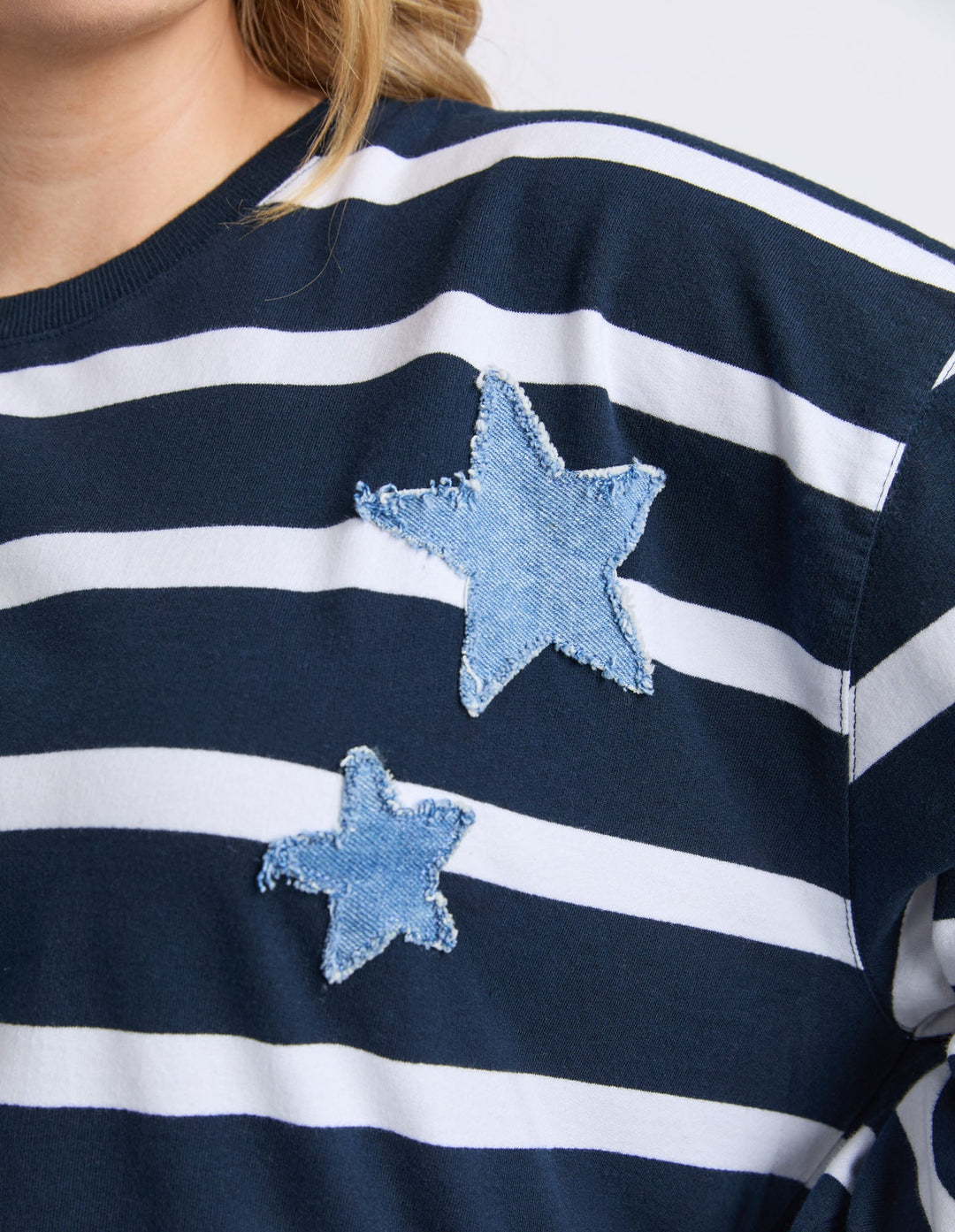 Elm Galaxy Crew Navy White Stripe
