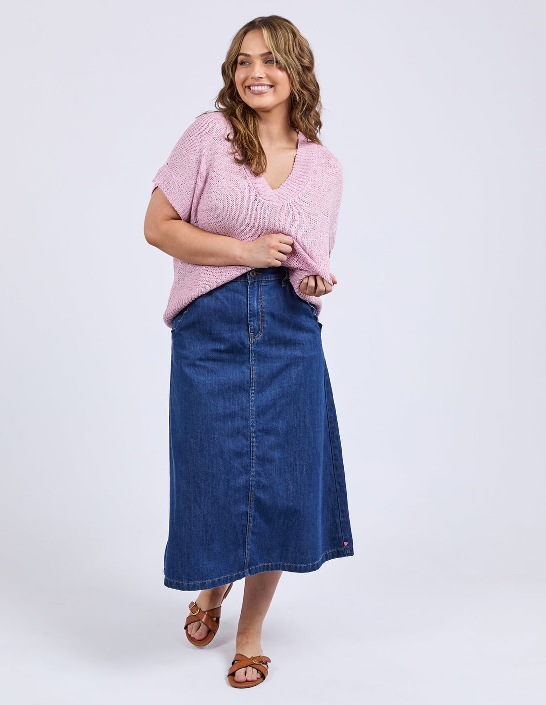 Elm Elba Knit Top Dusky Rose