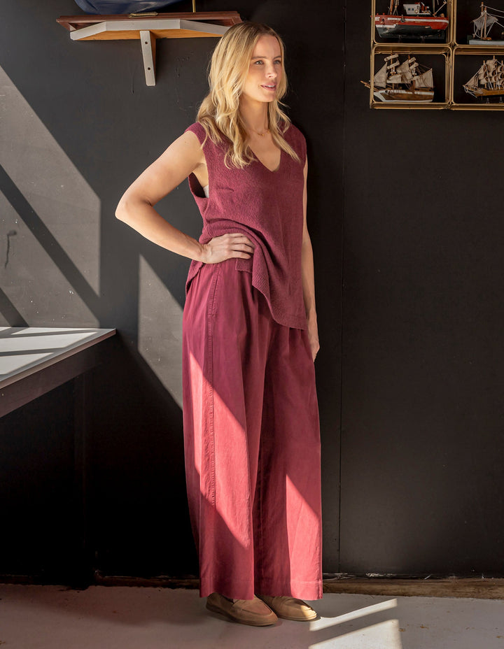 Elm Bliss Culotte Pant Plum