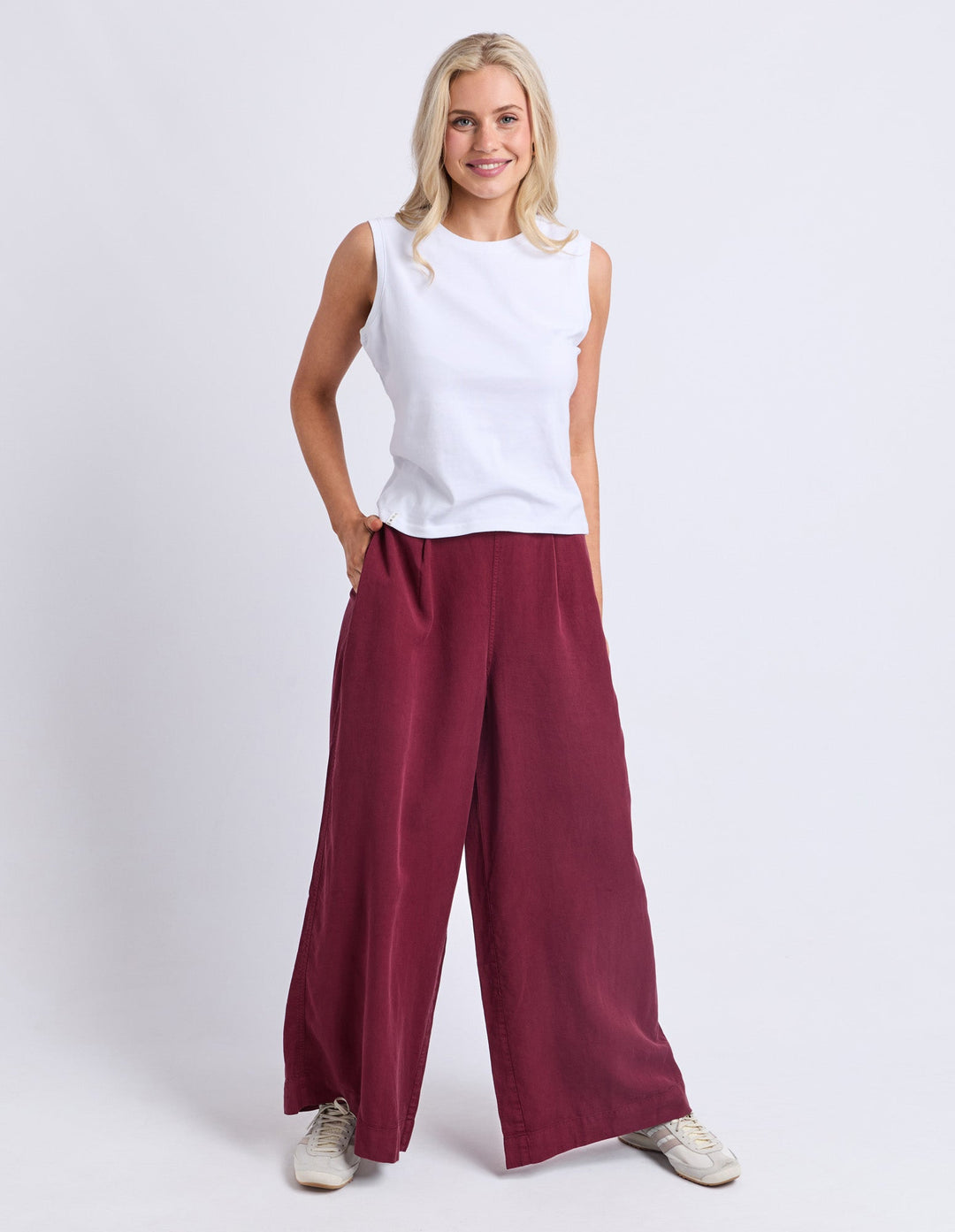Elm Bliss Culotte Pant Plum