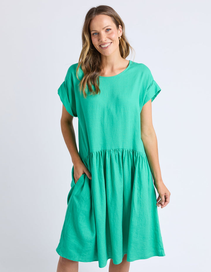 Elm Sunset Hour Solid Dress Gumdrop Green