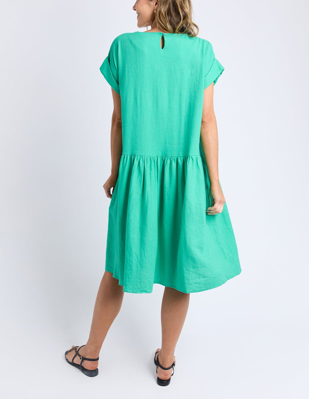 Elm Sunset Hour Solid Dress Gumdrop Green