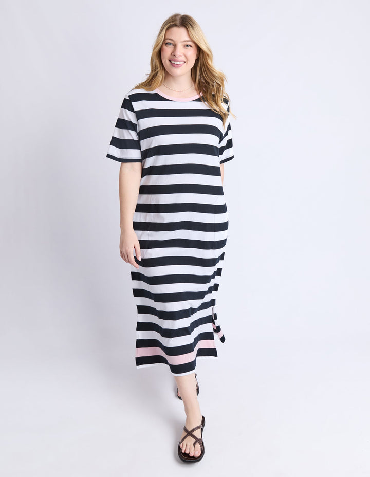 Elm Sorrento Dress Black And White Stripe