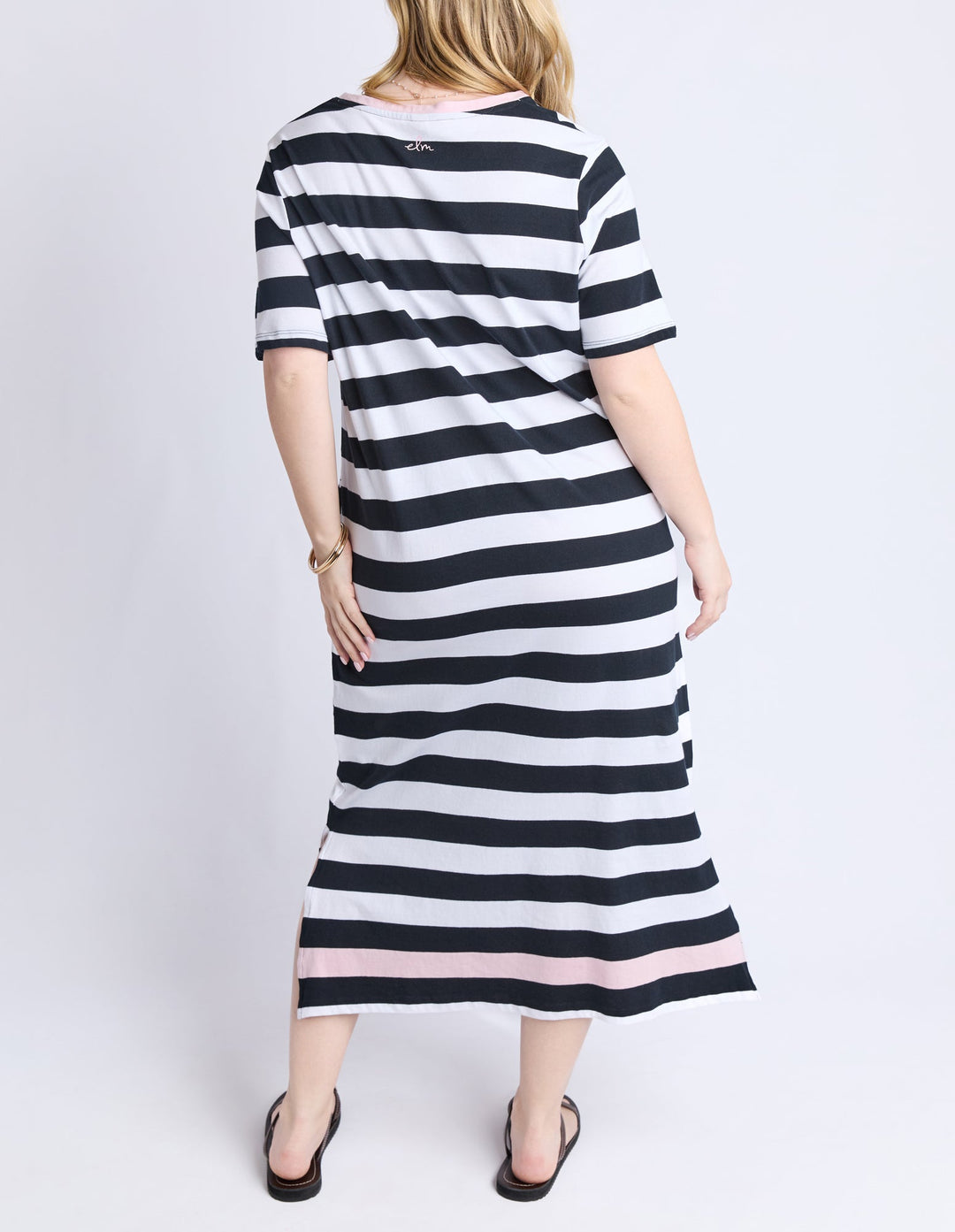 Elm Sorrento Dress Black And White Stripe