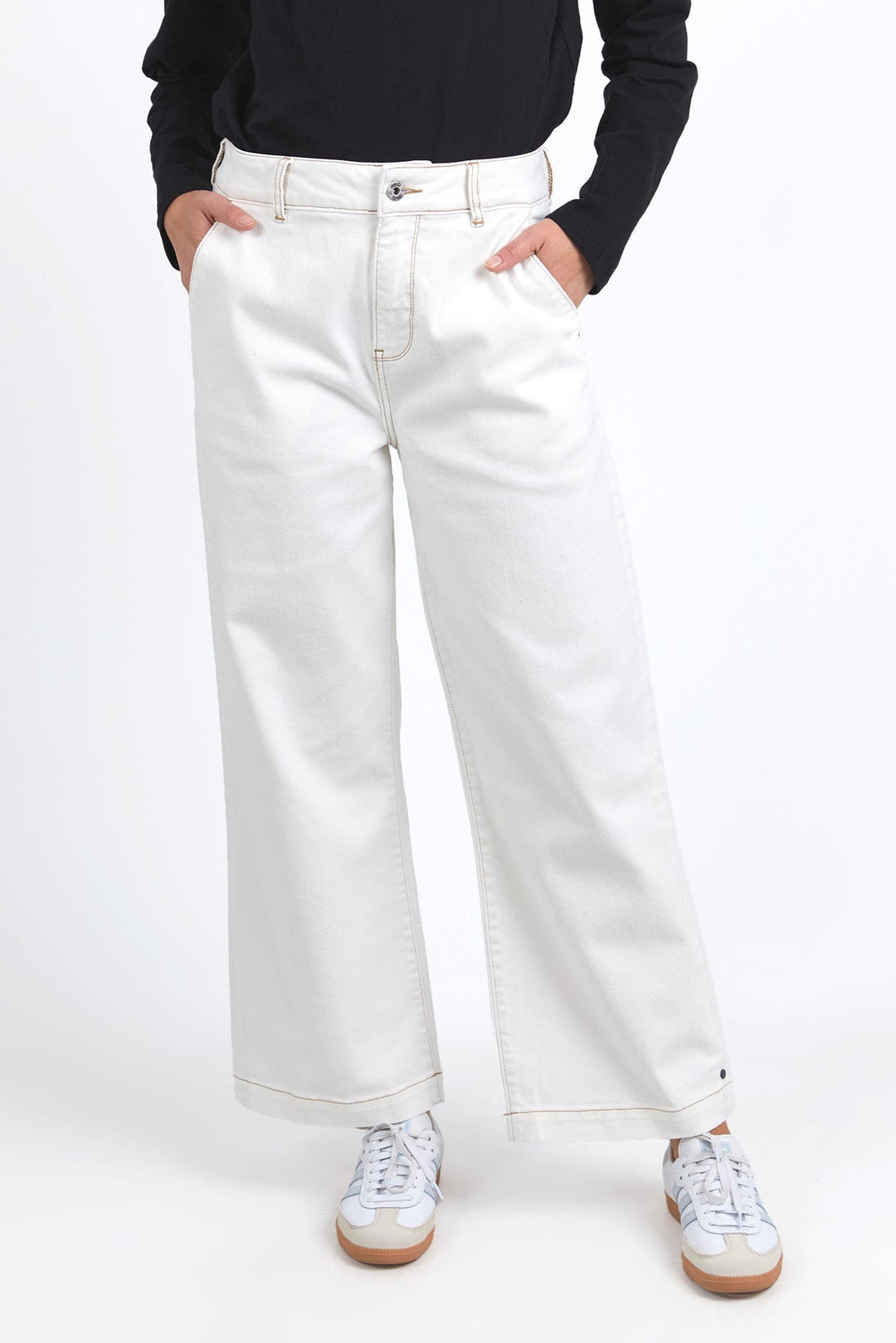 Elm Izzy Wide Leg Jean Vintage White