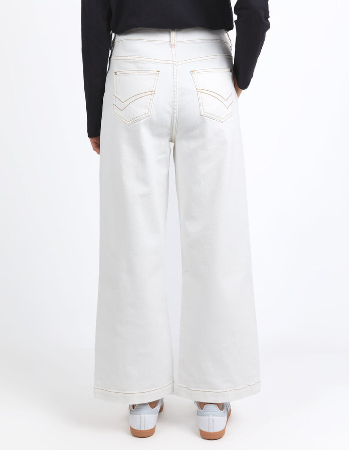 Elm Izzy Wide Leg Jean Vintage White