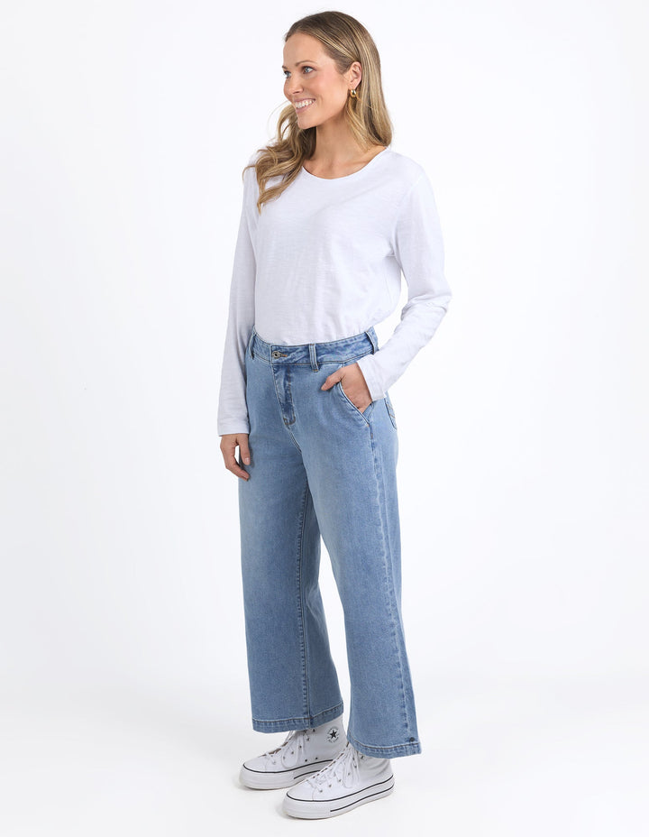 Elm Izzy Wide Leg Jean Vintage Blue Wash