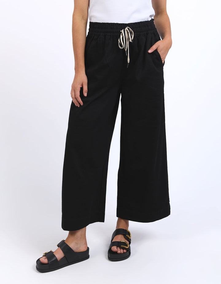 Elm Greta Wide Leg Pant Black