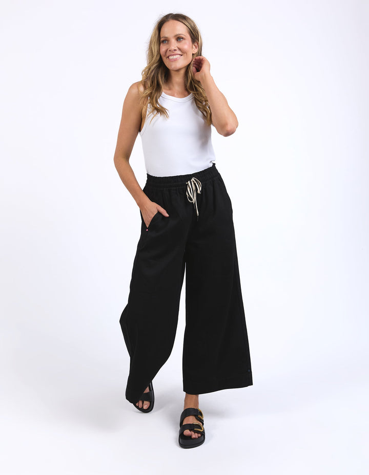 Elm Greta Wide Leg Pant Black