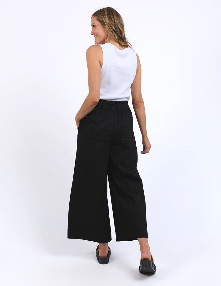Elm Greta Wide Leg Pant Black