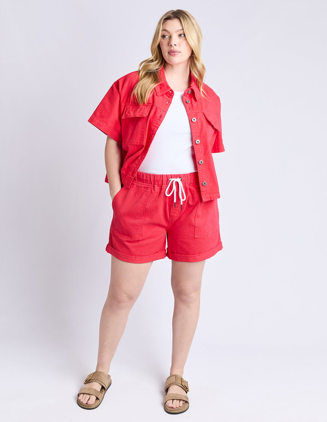 Elm Emma Relaxed Short Poppy