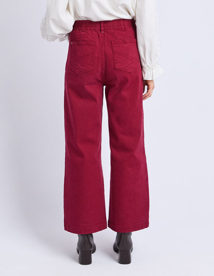 Elm Delphi Front Pocket Jean Maroon