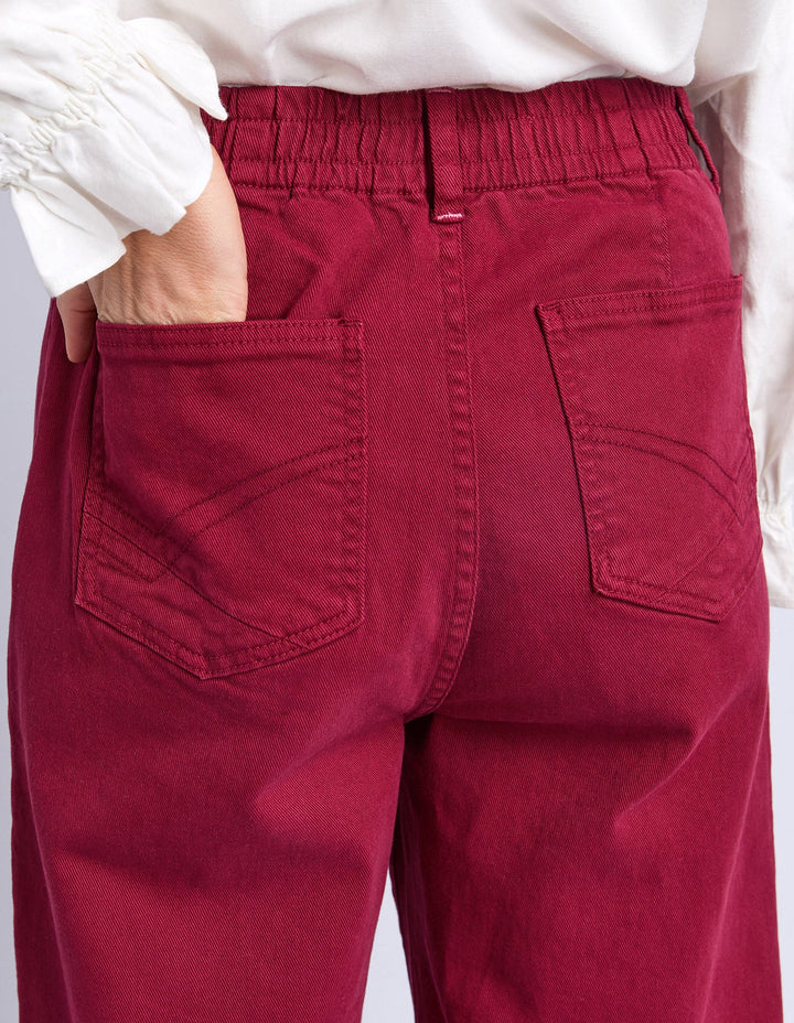 Elm Delphi Front Pocket Jean Maroon