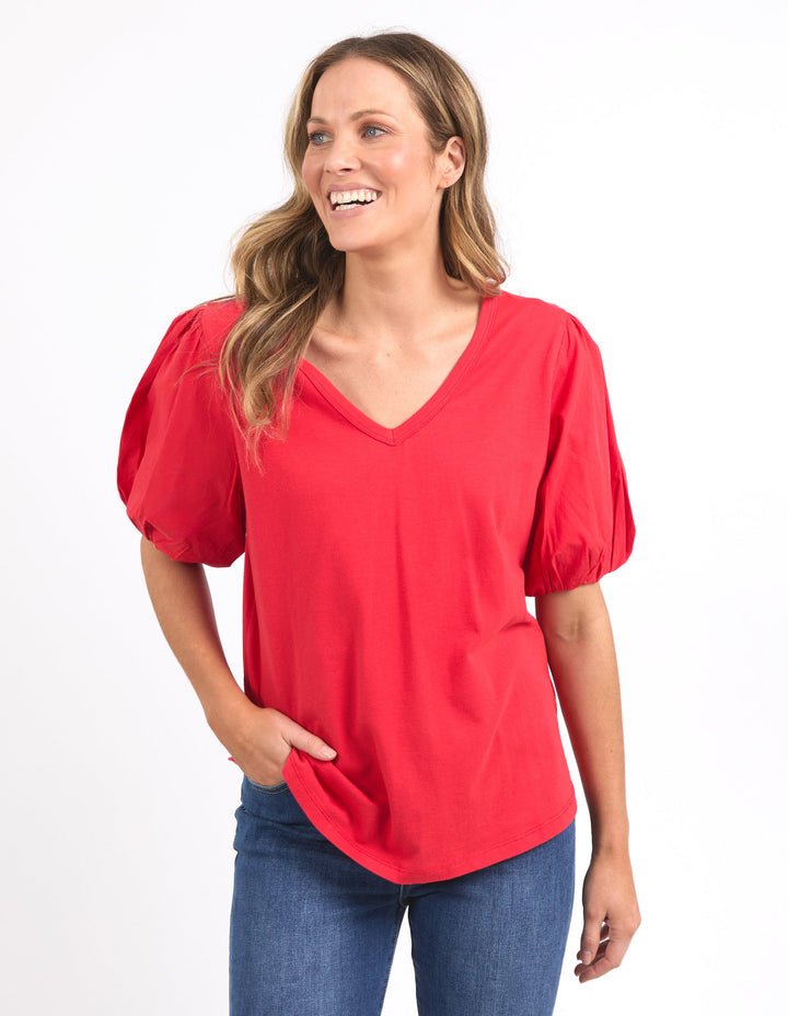 Elm Joy S/S Tee Bittersweet Red
