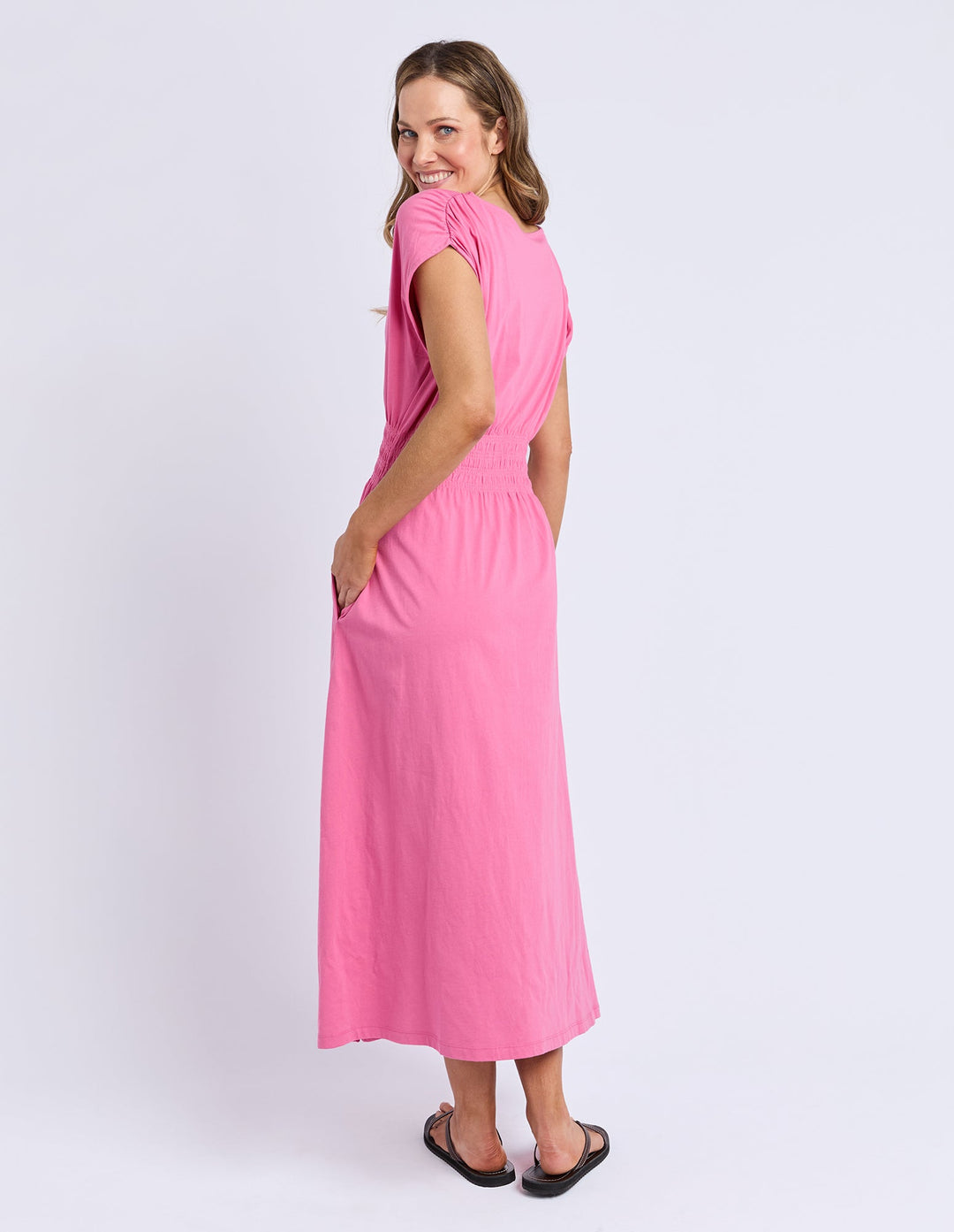 Elm Nelle Midi Dress Chateau Rose