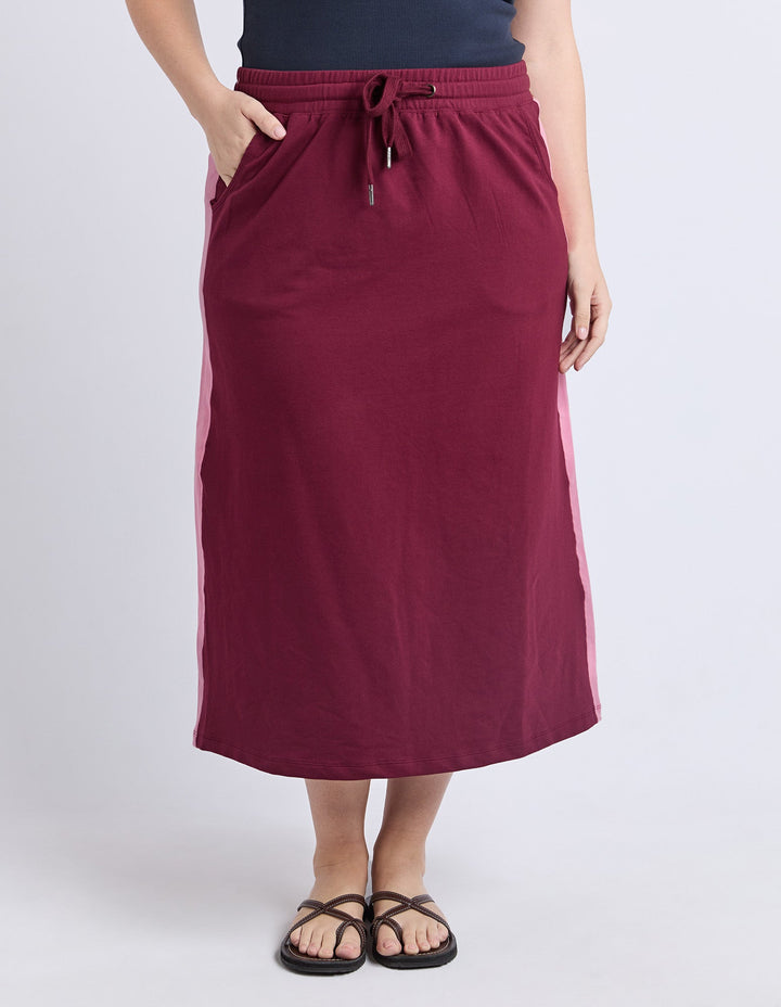 Elm Sloane Fleece Skirt Plum