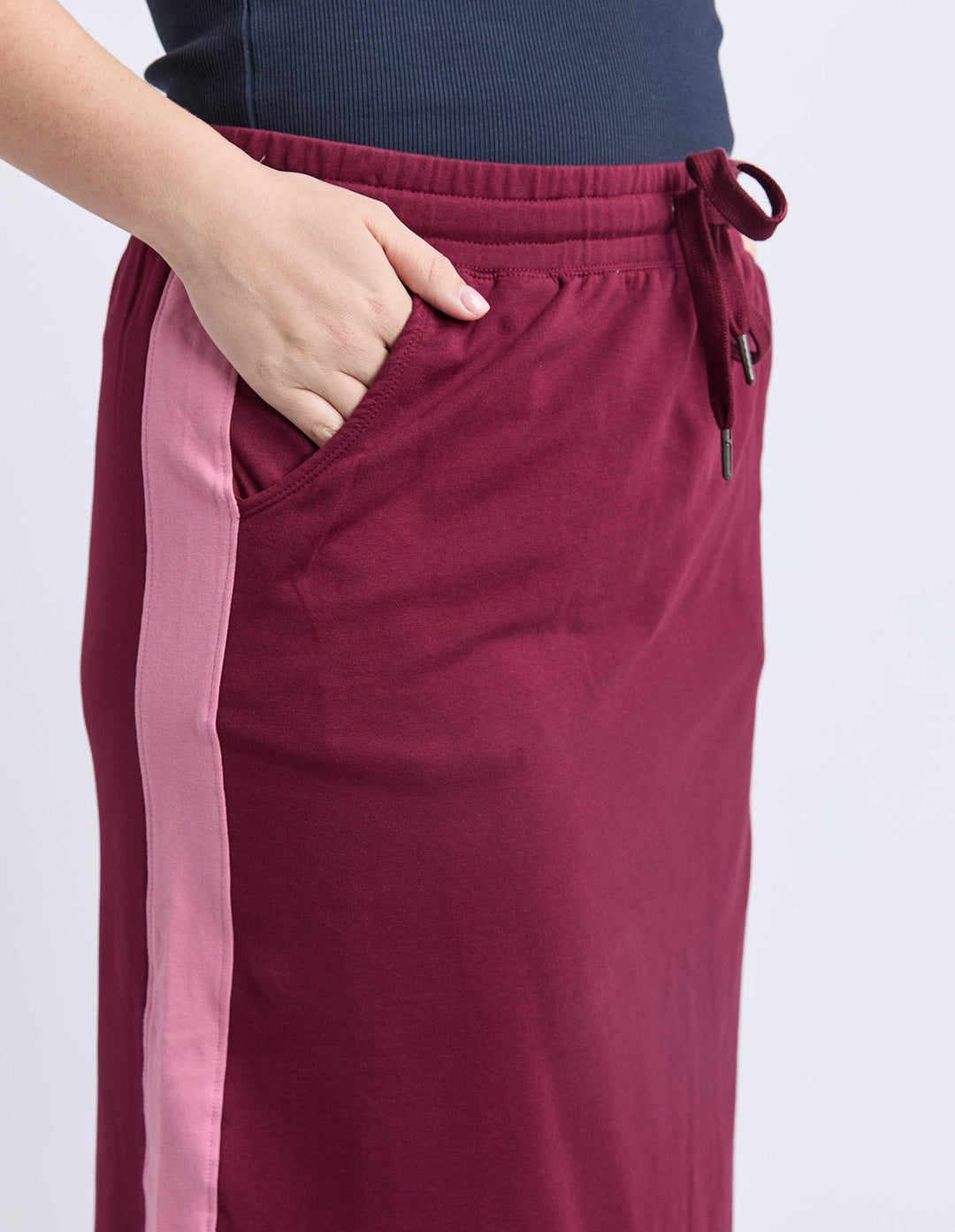 Elm Sloane Fleece Skirt Plum