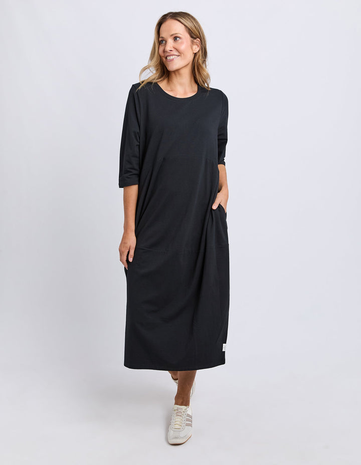 Elm Diana Dress 3/4 Sleeve Black