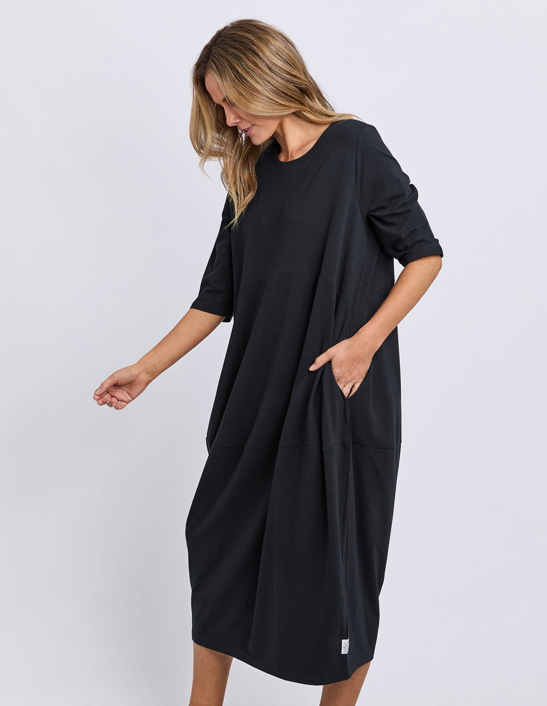 Elm Diana Dress 3/4 Sleeve Black