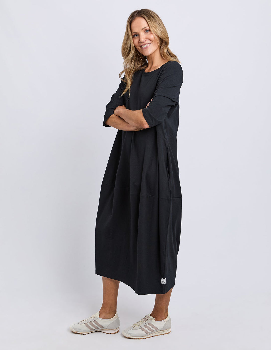 Elm Diana Dress 3/4 Sleeve Black