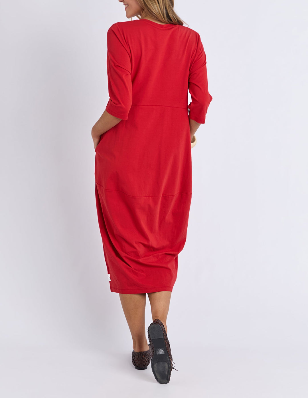 Elm Diana Dress 3/4 Sleeve Cranberry