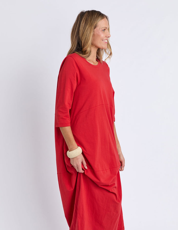 Elm Diana Dress 3/4 Sleeve Cranberry