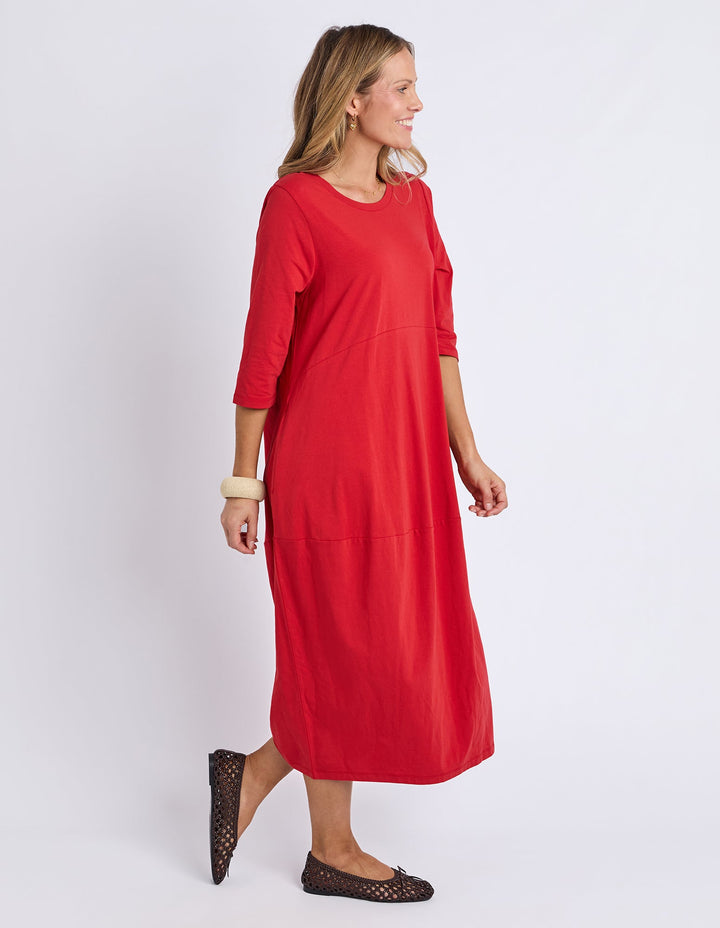 Elm Diana Dress 3/4 Sleeve Cranberry