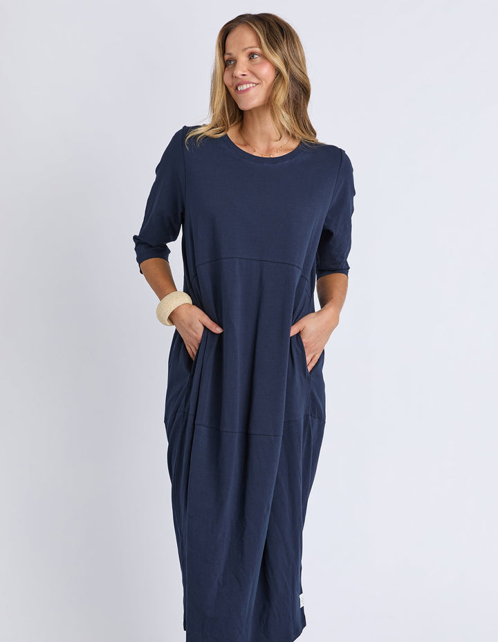 Elm Diana Dress 3/4 Sleeve Navy