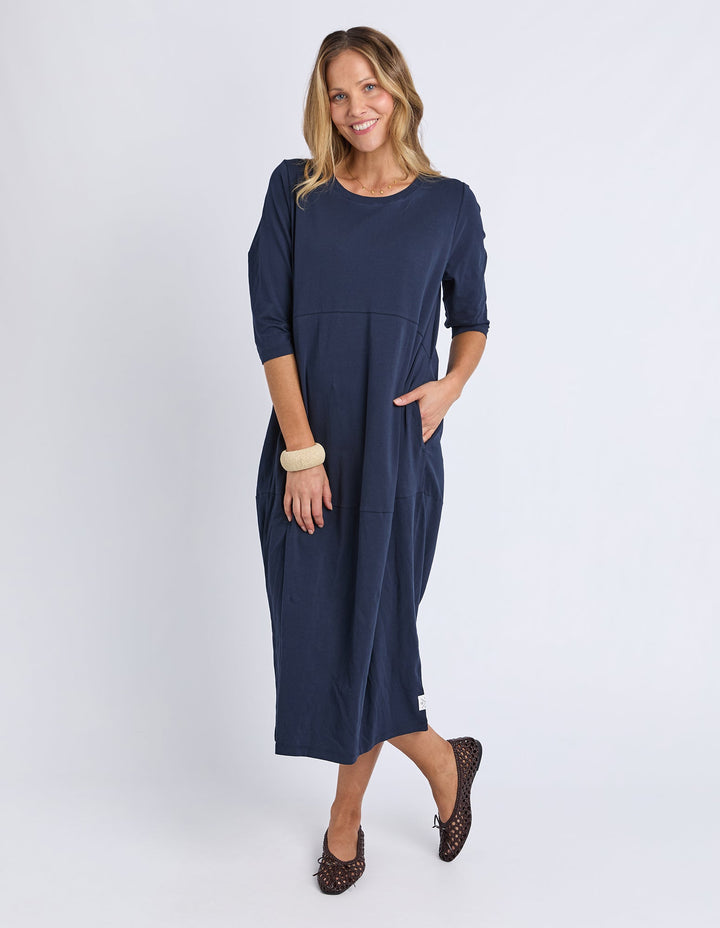 Elm Diana Dress 3/4 Sleeve Navy