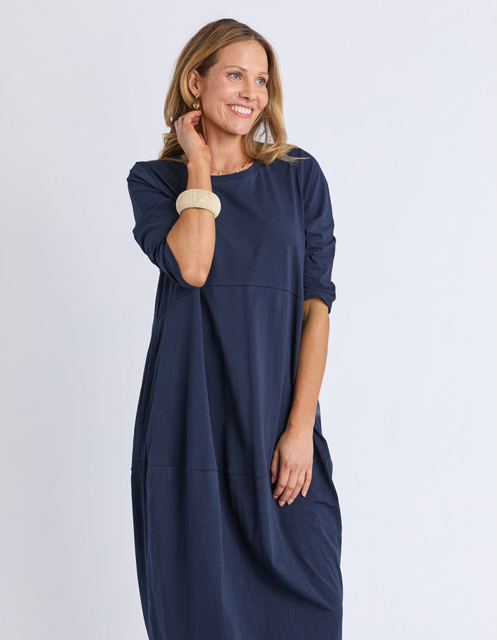 Elm Diana Dress 3/4 Sleeve Navy