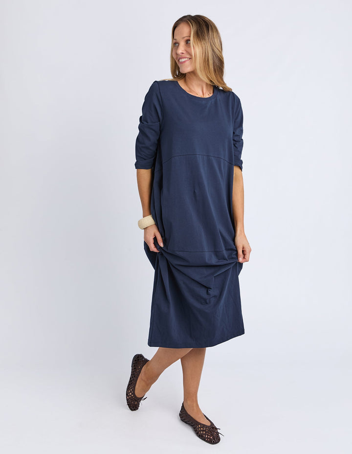 Elm Diana Dress 3/4 Sleeve Navy