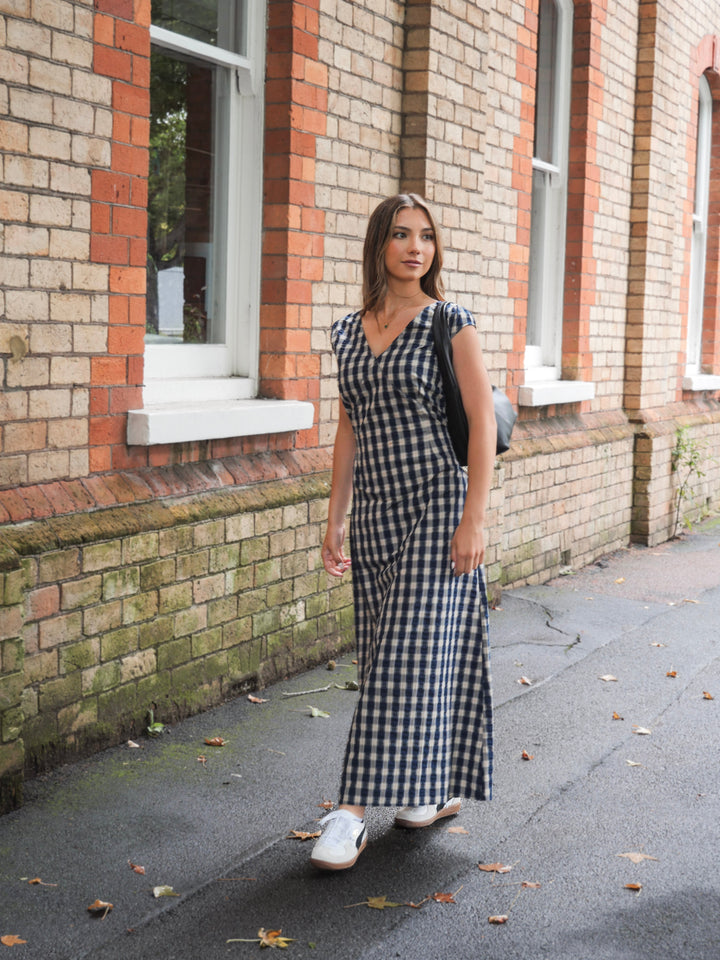 Ayva Eden Dress Blue Check